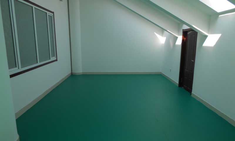 草綠色pvc塑膠運動地板 內蒙古赤峰畫報社pvc塑膠運動地板
